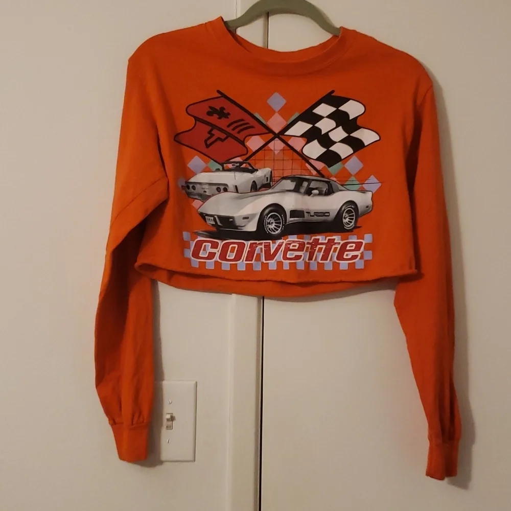 Corvette Y2k Indoe Sleeze style cropped top - Picture 2 of 4